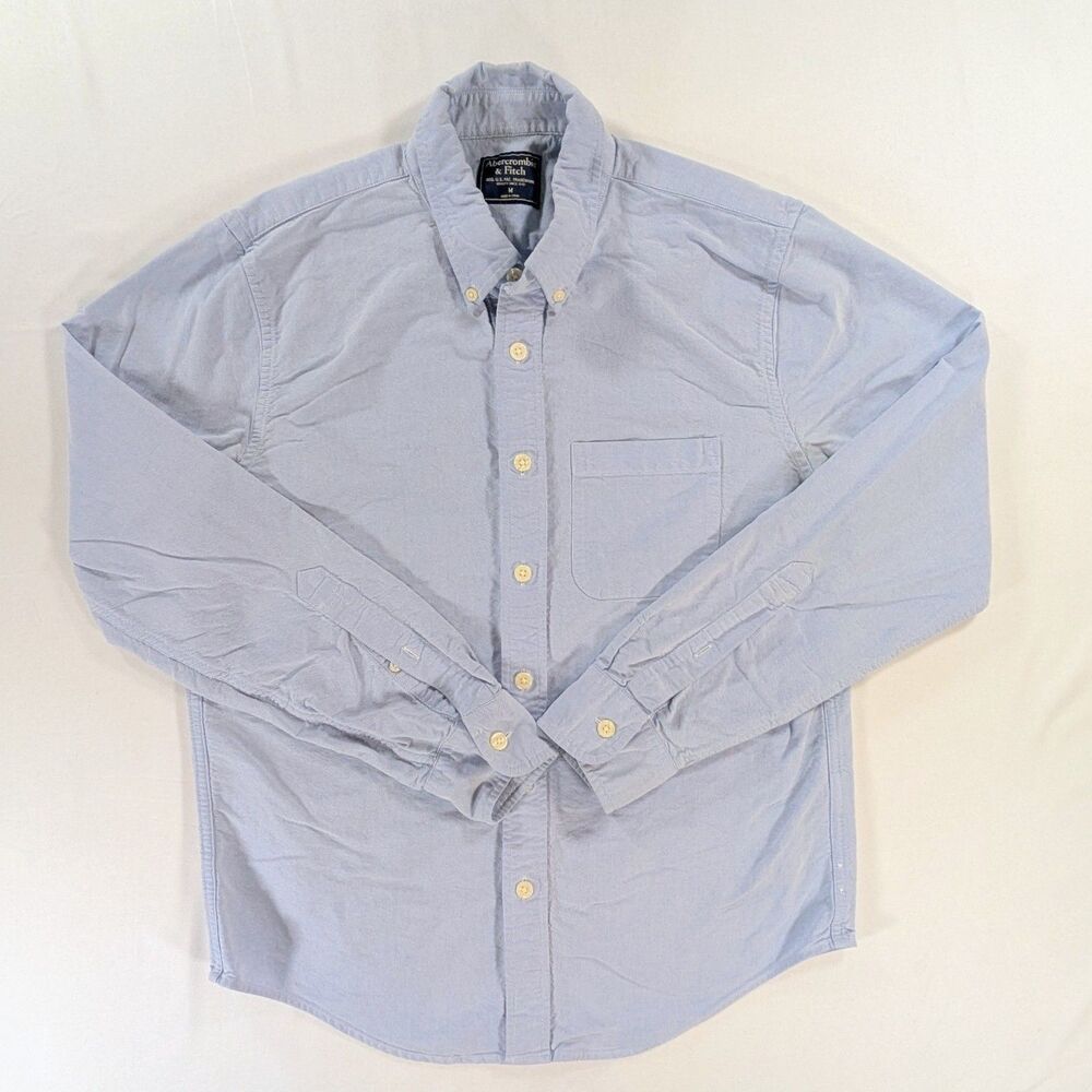 Abercrombie & Fitch Men’s Size M Light Blue Oxford Button-Down Shirt Preppy